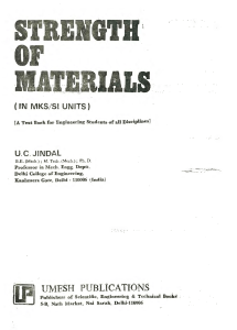 STRENGTH OF MATERIAL BY U C JINDAL