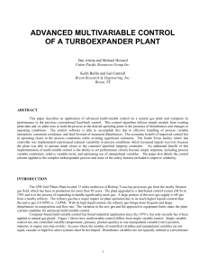 Advanced Multivariable Control of a Turboexpander Plant