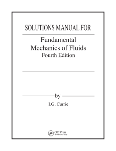 SOLUTIONS MANUAL FOR by Fundamental Mech