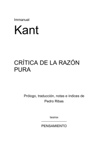 Razon pura-Immanuel Kant
