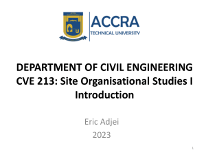 CVE213 Organisational Studies 1
