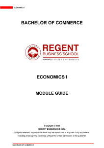 BCOM - Economics 1