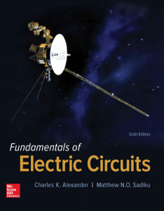 Fundamentals of Electric Circuits 6th Edtion by Charles k alexander