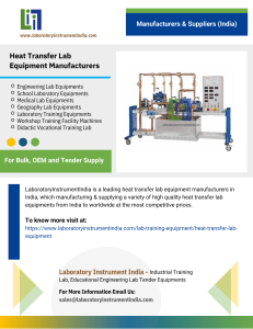Heat Transfer Lab Equipment Manufacturers
