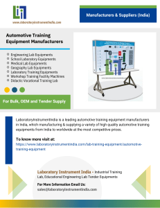 Automotive Training Equipment Manufacturers
