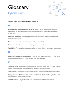Cyber Security Glossary