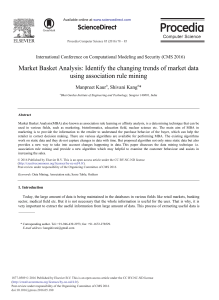 Market Basket Analysis: Data Mining Trends