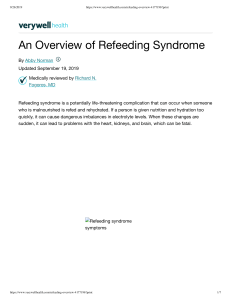 Refeeding Syndrome Overview