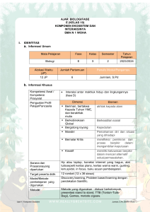 MODUL AJAR EKOSISTEM BIOLOGI  FASE E SEMESTER GENAP