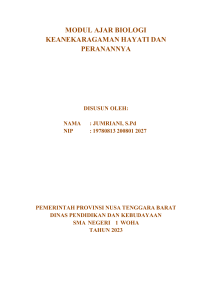 MODUL AJAR KEANEKARAGAMAN HAYATI DAN PERANANNYA UPLOAT