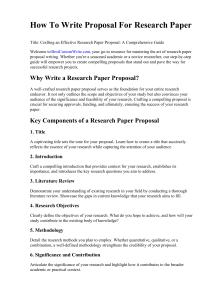 How To Write Proposal For Research Paper