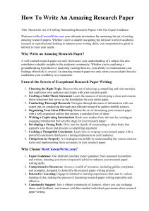 How To Write An Amazing Research Paper
