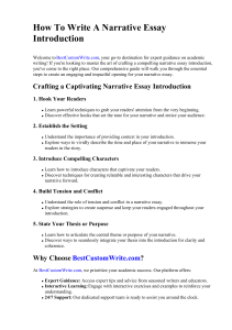 How To Write A Narrative Essay Introduction