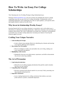 How To Write An Essay For College Scholarships