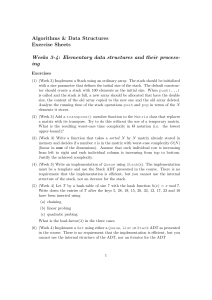 ExerciseSheet Datastructures and Algorithmns