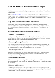 How To Write A Great Research Paper
