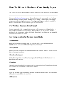 How To Write A Business Case Study Paper