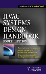 HVAC Systems Design Handbook Fourth Edition By Roger W.Haines and C.Lewis Wilson