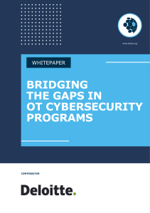 Whitepaper - Bridging the gaps in OT cybersecurity programs