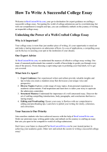How To Write A Successful College Essay