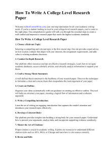 example of college level research paper