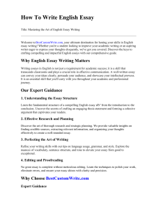 How To Write English Essay