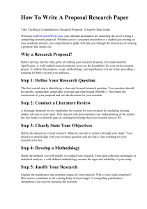 How To Write A Proposal Research Paper