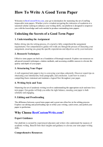 How To Write A Good Term Paper