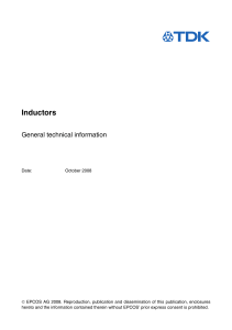 TDK Inductors - General Technical Information