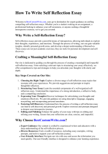 How To Write Self Reflection Essay