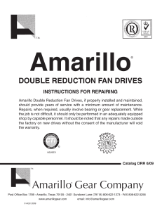Double Reduction Fan Drive Repair Manual - 0609