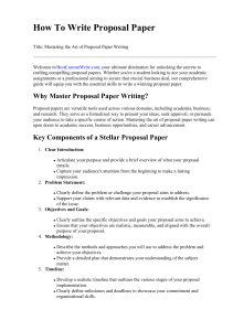 How To Write Proposal Paper