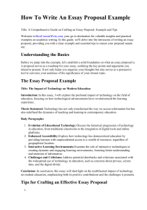 How To Write An Essay Proposal Example