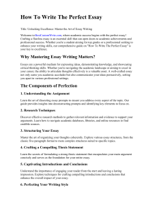 How To Write The Perfect Essay