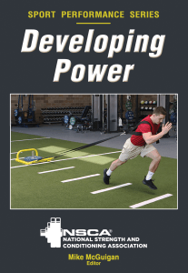 (Sport performance series) NSCA -National Strength & Conditioning Association, Mike McGuigan - Developing power-Human Kinetics (2017)