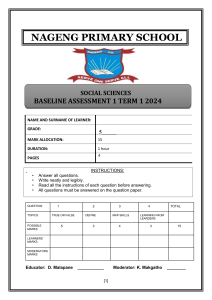 SOCIAL SCIENCE BASELINE 2024