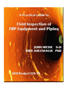 MTI -129 a practical guide to field inspection of FRP equipment and piping