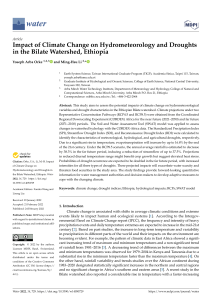 Impact of Climate Change on Hydrometeorology and Droughts in the Bilate Watershed, Ethiopia