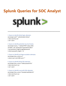 Splunk queries