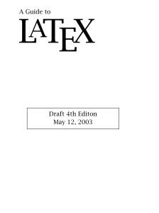 A guide to LATEX  and Electronic Publishing