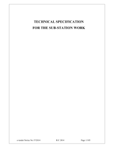 Sub-Station Electrical Equipment Installation Technical Specification