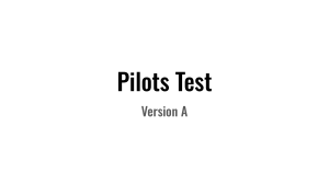 Pilots Test Version A