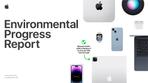 Apple Environmental Progress Report 2022