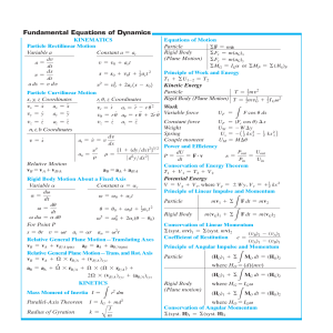 Dynamics Equations