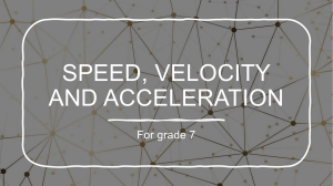 SPEED, VELOCITY AND ACCELERATION-test