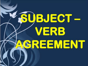 Subject Verb