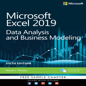 Microsoft Excel 2019 Data Analysis and B