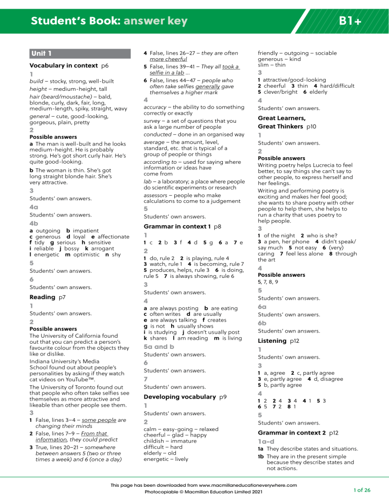 SB Answer Key