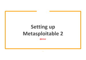 4.1 Setting up Metasploitable