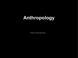 Basics of Anthropology and Cultures (3)